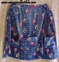 Blue Cotton Print Apron