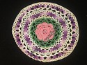 Hand-Crocheted Pink and Purple Doily
