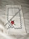 Embroidered/Needlepoint Runner w/rose