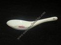 Flowered Porcelain Soup Spoon