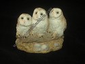 Stone Critters Babies - Barn Owls Three - sold