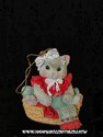 Calico Kittens-Kitten Knitting in Basket Ornament