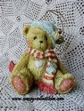 Cherished Teddies - Bear With Green Stocking Cap