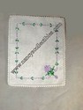 Embroidered Lavender Flowered Scarf