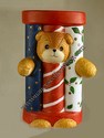 Enesco-Lucy & Me - Bear - Peeking Through Wrapping Paper