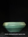 Green Ribbed Bowl