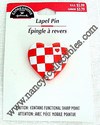 Hallmark Checkered Heart Lapel Pin