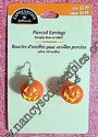 Hallmark Jack-O-Lantern Pierced Earrings