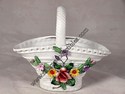 Lefton Basket With Applied Flowers