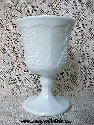 Milk Glass Goblet-Grapes & Leaves Pattern