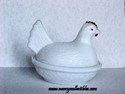 Milk Glass Nesting Hen