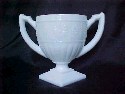 Double-Handled Milk Glass Open Sugar