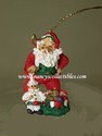 Miniature Irish Santa Ornament