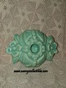 Green Pottery Candle Holder-above