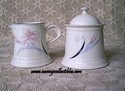 Made In Japan Noritake Monte Flora Creamer and Sugar