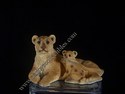 Stone Critters - Lioness & Cub Lying Down