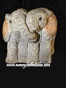 Stone Critters - Elephant Pair