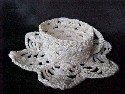 Hand Crocheted White Cup & Saucer