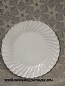 White Swirled Dessert Plate