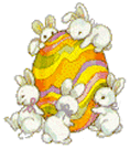 rabbits on egg
